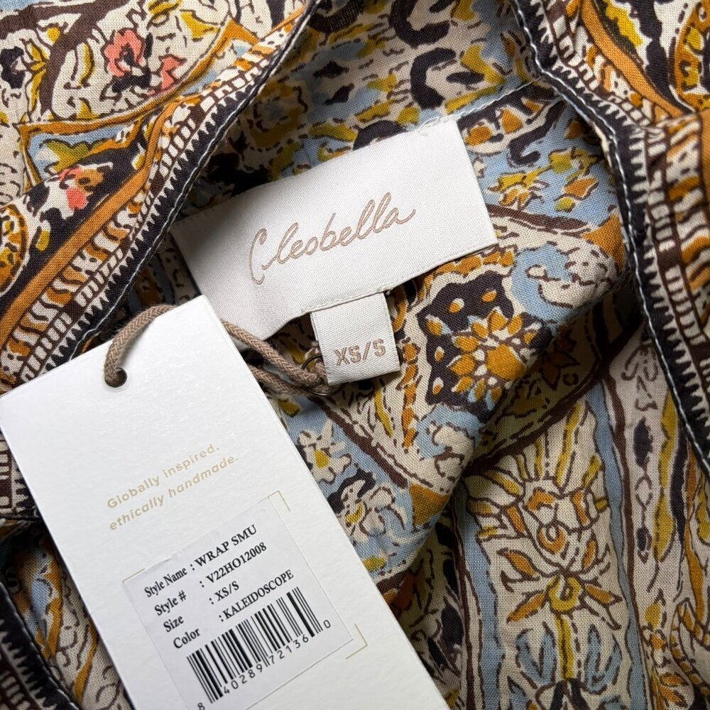 Cleobella Kaleidoscope Wrap Jacket XS/S Boho Printed Open Front Kimono - Picture 2 of 6